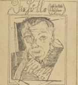 Max Beckmann. Self-Portrait (front cover) (Selbstbildnis [Umschlag]) from Hell (Die H&ouml;lle). (1918/1919, published 1919)