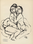Karl Hofer. The Nest (Das Nest) (plate, after p. 156) from the periodical Genius. Zeitschrift f&uuml;r werdende und alte Kunst, vol. 3, no. 1. 1921