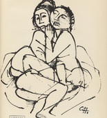 Karl Hofer. The Nest (Das Nest) (plate, after p. 156) from the periodical Genius. Zeitschrift f&uuml;r werdende und alte Kunst, vol. 3, no. 1. 1921