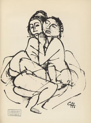 Karl Hofer. The Nest (Das Nest) (plate, after p. 156) from the periodical Genius. Zeitschrift f&uuml;r werdende und alte Kunst, vol. 3, no. 1. 1921
