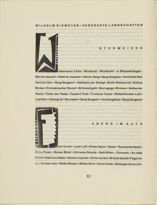 Karl Schmidt-Rottluff. Ornamental initial 'F' from the periodical K&uuml;ndung, vol. 1, no. 4, 5, 6 (April, May, June 1921). 1921 (executed 1920)