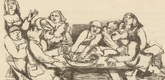 Rudolf Grossmann. Illustration for Till Ulenspiegel (in-text-plate, page 59) from the periodical Kunst und K&uuml;nstler, vol. 14, no. 2 (Nov 1915). 1915