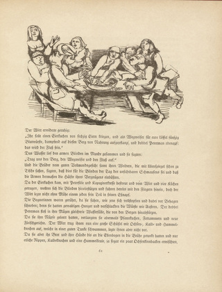 Rudolf Grossmann. Illustration for Till Ulenspiegel (in-text-plate, page 59) from the periodical Kunst und K&uuml;nstler, vol. 14, no. 2 (Nov 1915). 1915