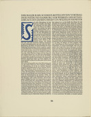 Karl Schmidt-Rottluff. Ornamental initial 'S' from the periodical K&uuml;ndung, vol. 1, no. 4, 5, 6 (April, May, June 1921). 1921 (executed 1920)