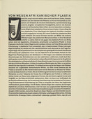 Karl Schmidt-Rottluff. Ornamental initial 'J' from the periodical K&uuml;ndung, vol. 1, no. 4, 5, 6 (April, May, June 1921). 1921 (executed 1920)