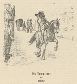 Max Liebermann. Illustration (The Marshall)  (headpiece, page 463) for Bassompierre from the periodical Kunst und K&uuml;nstler, vol. 15, no. 10 (July 1917). 1917 (print executed 1915)