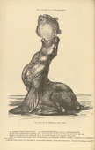 August Gaul. The British Sea Lion in Embarassment (Der britische Leu in Verlegenheit) (in-text plate, p. 98) from the periodical Kriegszeit. K&uuml;nstlerflugbl&auml;tter, vol. 1, no. 24 (27 Jan 1915). 1915