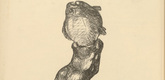August Gaul. The British Sea Lion in Embarassment (Der britische Leu in Verlegenheit) (in-text plate, p. 98) from the periodical Kriegszeit. K&uuml;nstlerflugbl&auml;tter, vol. 1, no. 24 (27 Jan 1915). 1915