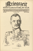 Wilhelm Tr&uuml;bner. The Bavarian Crown Prince (Der bayrische Kronprinz) (in-text plate, p. 99) from the periodical Kriegszeit. K&uuml;nstlerflugbl&auml;tter, vol. 1, no. 25 (3 Feb 1915). 1915