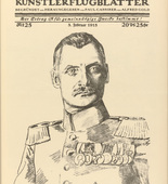 Wilhelm Tr&uuml;bner. The Bavarian Crown Prince (Der bayrische Kronprinz) (in-text plate, p. 99) from the periodical Kriegszeit. K&uuml;nstlerflugbl&auml;tter, vol. 1, no. 25 (3 Feb 1915). 1915