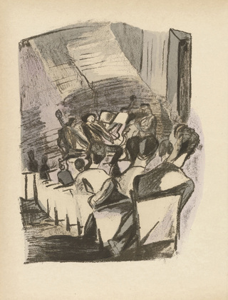 Rudolf Grossmann. Concert (Konzert) (plate facing page 167) from the periodical Kunst und K&uuml;nstler, vol. 16, no. 5 (Feb 1918). 1918 (print executed 1917)