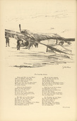 Georg Kolbe. Airforce Training (Flieger-Schule) (headpiece, p. 100) from the periodical Kriegszeit. K&uuml;nstlerflugbl&auml;tter, vol. 1, no. 25 (3 Feb 1915). 1915
