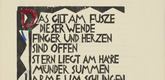 Siegfried Schott. This Is What Counts at the Origin of this Turn (Das gilt am Fu&szlig;e dieser Wende) from the periodical K&uuml;ndung, vol. 1, no. 7, 8 (July, August 1921). 1921 (executed 1920)