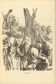 M. May. Oath of Allegiance (Fahneneid) (plate, p. 105) from the periodical Kriegszeit. K&uuml;nstlerflugbl&auml;tter, vol. 1, no. 26 (10 Feb 1915). 1915