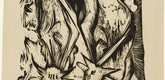 Ernst Ludwig Kirchner. Two Grazing Cows (Zwei grasende K&uuml;he). (1918)