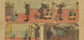 Lyonel Feininger. The Kin-der-Kids: Dr. Dopeski Tries his Newski Cureski on Fatty from The Chicago Sunday Tribune. (November 18) 1906
