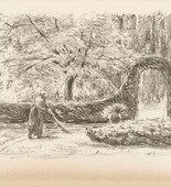 Max Liebermann. Park Landscape (Parklandschaft) (plate facing page 3) from the periodical Kunst und K&uuml;nstler, vol. 24, no. 1 (Oct 1925). 1925