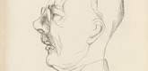 Rudolf Grossmann. President Schacht of the Reichsbank (Reichsbankpr&auml;sident Schacht) (plate facing page 131) from the periodical Kunst und K&uuml;nstler, vol. 24, no. 4 (Jan 1926). 1926 (print executed 1925)