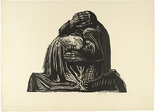 K&auml;the Kollwitz. The Parents (Die Eltern) (plate 3) from War (Krieg). (1921-22, published 1923)