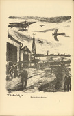 Franz Heckendorf. Marine-Airforce Station (Marine-Flieger-Station) (plate, p. 108) from the periodical Kriegszeit. K&uuml;nstlerflugbl&auml;tter, vol. 1, no. 27 (17 Feb 1915). 1915