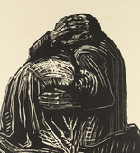K&auml;the Kollwitz. The Parents (Die Eltern) (plate 3) from War (Krieg). (1921-22, published 1923)