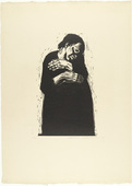 K&auml;the Kollwitz. The Widow I (Die Witwe I) (plate 4) from War (Krieg). (1921-22, published 1923)