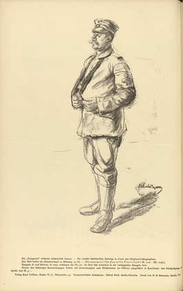 Max Liebermann. The Wounded One (Der Verwundete) (in-text plate, p. 110) from the periodical Kriegszeit. K&uuml;nstlerflugbl&auml;tter, vol. 1, no. 27 (17 Feb 1915). 1915