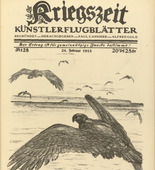 August Gaul. To England (Nach England) (in-text plate, p. 111) from the periodical Kriegszeit. Künstlerflugblätter, vol. 1, no. 28 (24 Feb 1915). 1915