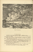 Ulrich H&uuml;bner. Fire in Antwerp (Brand in Antwepen)  (headpiece, p. 112) from the periodical Kriegszeit. K&uuml;nstlerflugbl&auml;tter, vol. 1, no. 28 (24 Feb 1915). 1915