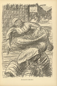 Ernst Barlach. Street Corner in Warsaw (Stra&szlig;enecke in Warschau)  (plate, p. 113) from the periodical Kriegszeit. K&uuml;nstlerflugbl&auml;tter, vol. 1, no. 28 (24 Feb 1915). 1915
