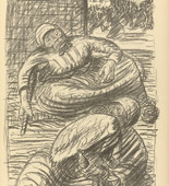 Ernst Barlach. Street Corner in Warsaw (Stra&szlig;enecke in Warschau)  (plate, p. 113) from the periodical Kriegszeit. K&uuml;nstlerflugbl&auml;tter, vol. 1, no. 28 (24 Feb 1915). 1915