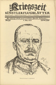 Erich B&uuml;ttner. Lieutenant General von Ludendorff (Generalleutnant v. Ludendorff)  (in-text plate, p. 115) from the periodical Kriegszeit. K&uuml;nstlerflugbl&auml;tter, vol. 1, no. 29 (3 March 1915). 1915
