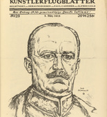 Erich B&uuml;ttner. Lieutenant General von Ludendorff (Generalleutnant v. Ludendorff)  (in-text plate, p. 115) from the periodical Kriegszeit. K&uuml;nstlerflugbl&auml;tter, vol. 1, no. 29 (3 March 1915). 1915