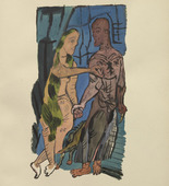 Oskar Kokoschka. Plate (folio 4) from M&ouml;rder, Hoffnung der Frauen (Murderer, Hope of Women). (1916)