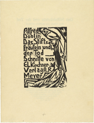 Ernst Ludwig Kirchner. Title page from the illustrated book Das Stiftsfr&auml;ulein und der Tod. (1912, published 1913)