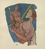 Oskar Kokoschka. Plate (folio 6) from M&ouml;rder, Hoffnung der Frauen (Murderer, Hope of Women). (1916)
