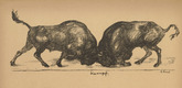 August Gaul. Struggle (Kampf) (headpiece, p. 10) from the periodical Kriegszeit. K&uuml;nstlerflugbl&auml;tter, vol. 1, no. 3 (16 Sept 1914). 1914