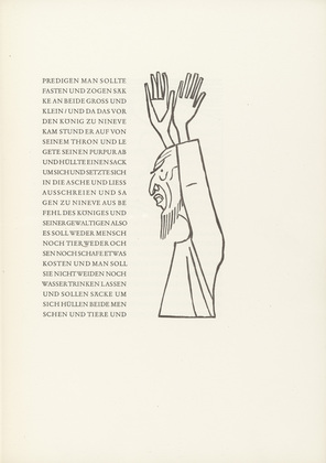 Gerhard Marcks. The Prophet When Giving a Sermon (Der Prophet als Bu&szlig;prediger) from Jonah (Jona). (1950)