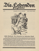 Conrad Felixm&uuml;ller. The Far-Away Beloved (Die ferne Geliebte) (in-text plate, title page) from the periodical Die Lebenden, vol. 1, no. 1. 1923