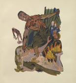 Oskar Kokoschka. Plate (folio 8) from M&ouml;rder, Hoffnung der Frauen (Murderer, Hope of Women). (1916)