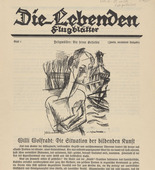 Conrad Felixm&uuml;ller. The Far-Away Beloved (Die ferne Geliebte) (in-text plate, title page) from the periodical Die Lebenden, vol. 1, no. 1. 1923