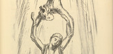 Emil Rudolf Weiss. Comforting Voice (Tr&ouml;stende Stimme)  (plate, p. 117) from the periodical Kriegszeit. K&uuml;nstlerflugbl&auml;tter, vol. 1, no. 29 (3 March 1915). 1915