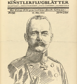 Wilhelm Tr&uuml;bner. General von Falkenheyn (General v. Falkenhayn)  (in-text plate, p. 119) from the periodical Kriegszeit. K&uuml;nstlerflugbl&auml;tter, vol. 1, no. 30 (10 March 1915). 1915