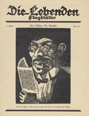 Karl R&ouml;ssing. The Racketeer (Der Erpresser) (in-text plate, title page) from the periodical Die Lebenden, vol. 2, no. 2/3 (Dec 1928). 1928  (print executed 1927)