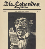 Karl R&ouml;ssing. The Racketeer (Der Erpresser) (in-text plate, title page) from the periodical Die Lebenden, vol. 2, no. 2/3 (Dec 1928). 1928  (print executed 1927)