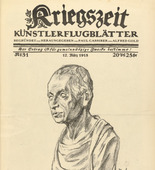 Max Liebermann. Kant (in-text plate, p. 123) from the periodical Kriegszeit. K&uuml;nstlerflugbl&auml;tter, vol. 1, no. 31 (17 March 1915). 1915