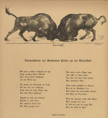 August Gaul. Victory (Sieg) (tailpiece, p. 10) from the periodical Kriegszeit. K&uuml;nstlerflugbl&auml;tter, vol. 1, no. 3 (16 Sept 1914). 1914
