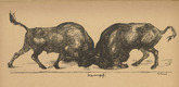 August Gaul. Victory (Sieg) (tailpiece, p. 10) from the periodical Kriegszeit. K&uuml;nstlerflugbl&auml;tter, vol. 1, no. 3 (16 Sept 1914). 1914
