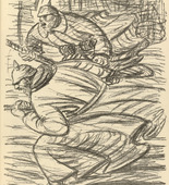 Ernst Barlach. Assault (Sturmangriff) (plate, p. 129) from the periodical Kriegszeit. K&uuml;nstlerflugbl&auml;tter, vol. 1, no. 32 (24 March 1915). 1915