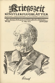 Wilhelm Tr&uuml;bner. Otto v. Bismarck (in-text plate, p. 131) from the periodical Kriegszeit. K&uuml;nstlerflugbl&auml;tter, vol. 1, no. 33 (31 March 1915). 1915